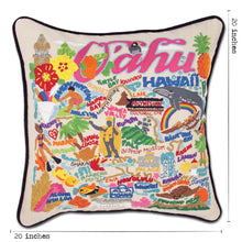 Load image into Gallery viewer, Oahu Hand-Embroidered Pillow - catstudio