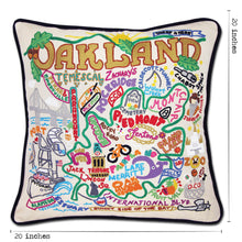 Load image into Gallery viewer, Oakland Hand-Embroidered Pillow - catstudio