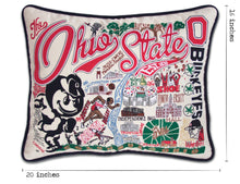 Load image into Gallery viewer, Ohio State University Collegiate Embroidered Pillow - catstudio