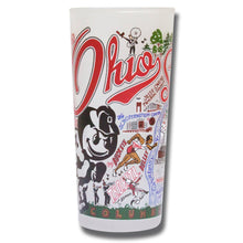 Load image into Gallery viewer, Ohio State University Collegiate Drinking Glass - catstudio
