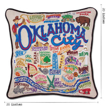 Load image into Gallery viewer, Oklahoma City Hand-Embroidered Pillow - catstudio
