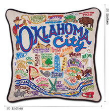 Load image into Gallery viewer, Oklahoma City Hand-Embroidered Pillow - catstudio