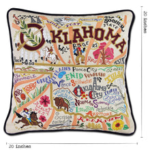 Load image into Gallery viewer, Oklahoma Hand-Embroidered Pillow - catstudio