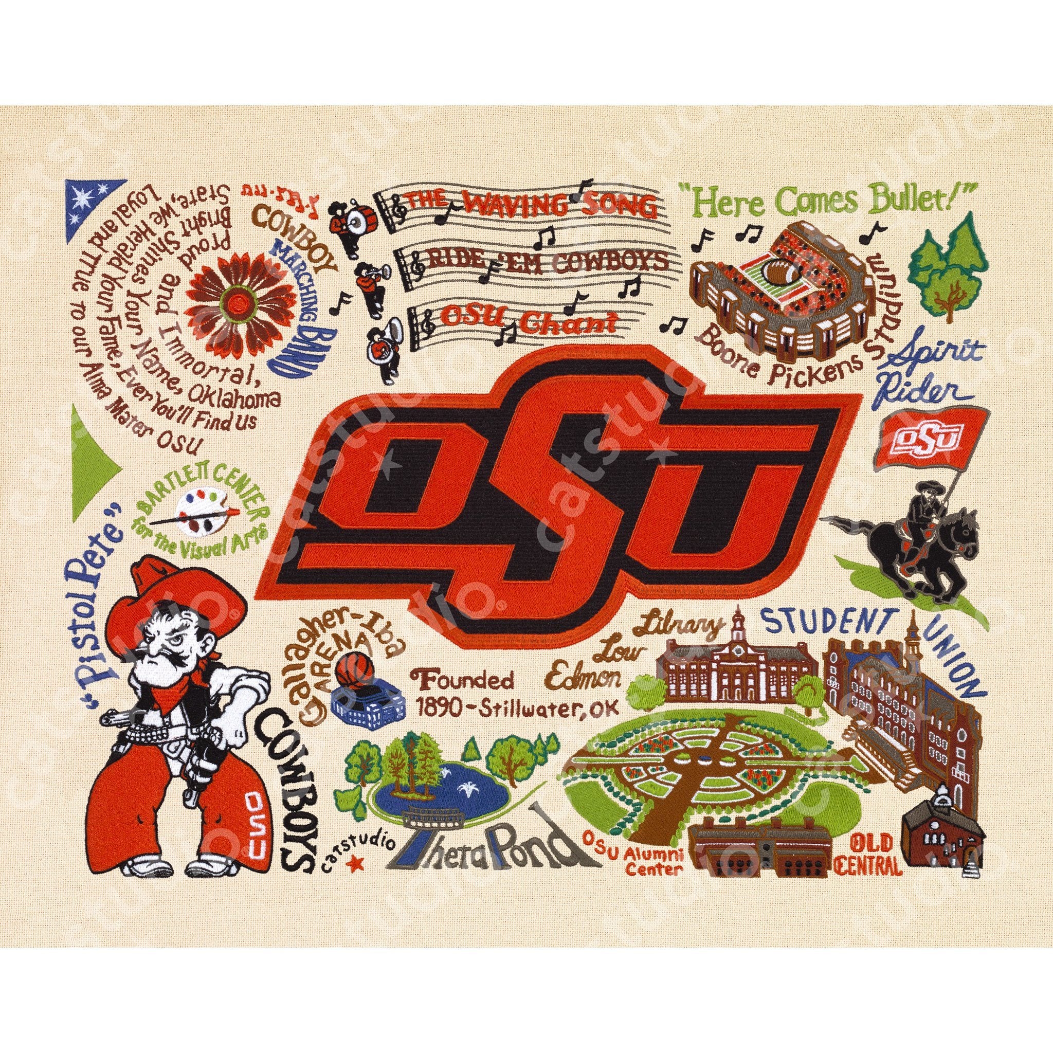 Oklahoma State Cowboys Wrestling 75th Anniversary Framed 15'' x 17'' Collage-Exclusive to Shop.okstate.com