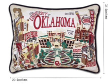 Load image into Gallery viewer, Oklahoma, University of Collegiate Embroidered Pillow - catstudio