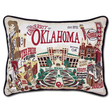 Load image into Gallery viewer, Oklahoma, University of Collegiate Embroidered Pillow - catstudio