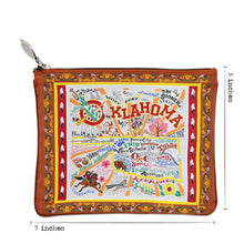 Load image into Gallery viewer, Oklahoma Zip Pouch - Brown Pouch catstudio