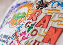 Load image into Gallery viewer, Orange County Hand-Embroidered Pillow - catstudio