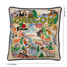 Load image into Gallery viewer, Oregon Hand-Embroidered Pillow Pillow catstudio 
