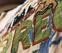 Load image into Gallery viewer, Oregon Hand-Embroidered Pillow Pillow catstudio