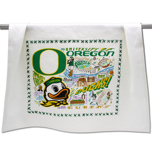 Oregon, University of Collegiate Dish Towel Dish Towel catstudio 