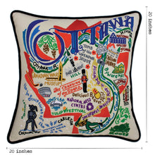 Load image into Gallery viewer, Ottawa Hand-Embroidered Pillow - catstudio