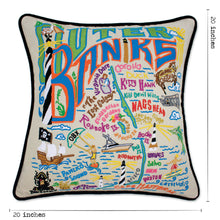 Load image into Gallery viewer, Outer Banks Hand-Embroidered Pillow - catstudio