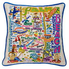 Load image into Gallery viewer, Palm Beach Hand-Embroidered Pillow - catstudio
