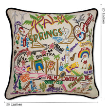 Load image into Gallery viewer, Palm Springs Hand-Embroidered Pillow - catstudio