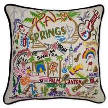 Load image into Gallery viewer, Palm Springs Hand-Embroidered Pillow - catstudio