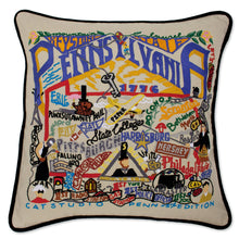 Load image into Gallery viewer, Pennsylvania Hand-Embroidered Pillow - catstudio