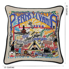 Load image into Gallery viewer, Pennsylvania Hand-Embroidered Pillow - catstudio