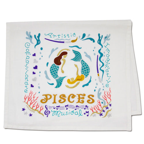 Pisces Astrology Dish Towel Dish Towel catstudio