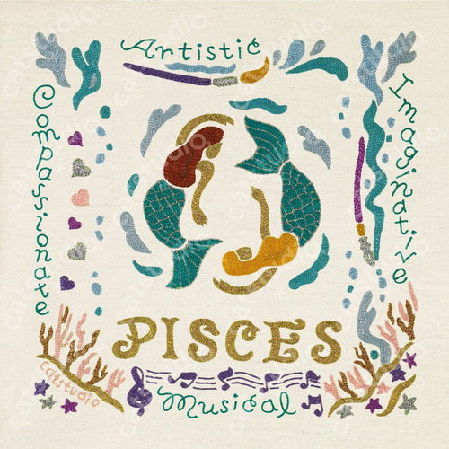 Pisces Astrology Fine Art Print - catstudio