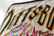Load image into Gallery viewer, Pittsburgh Hand-Embroidered Pillow - catstudio