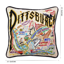 Load image into Gallery viewer, Pittsburgh Hand-Embroidered Pillow - catstudio
