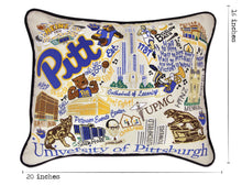 Load image into Gallery viewer, Pittsburgh, University of Collegiate Embroidered Pillow - catstudio