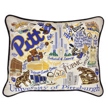 Load image into Gallery viewer, Pittsburgh, University of Collegiate Embroidered Pillow - catstudio