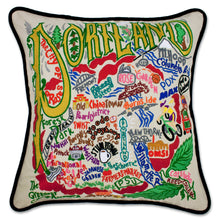 Load image into Gallery viewer, Portland, OR Hand-Embroidered Pillow - catstudio 
