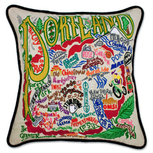 Load image into Gallery viewer, Portland, OR Hand-Embroidered Pillow - catstudio