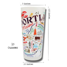 Load image into Gallery viewer, Portland, ME Drinking Glass - catstudio