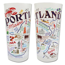 Load image into Gallery viewer, Portland, ME Drinking Glass - catstudio