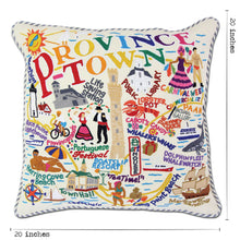 Load image into Gallery viewer, Provincetown Hand-Embroidered Pillow - catstudio