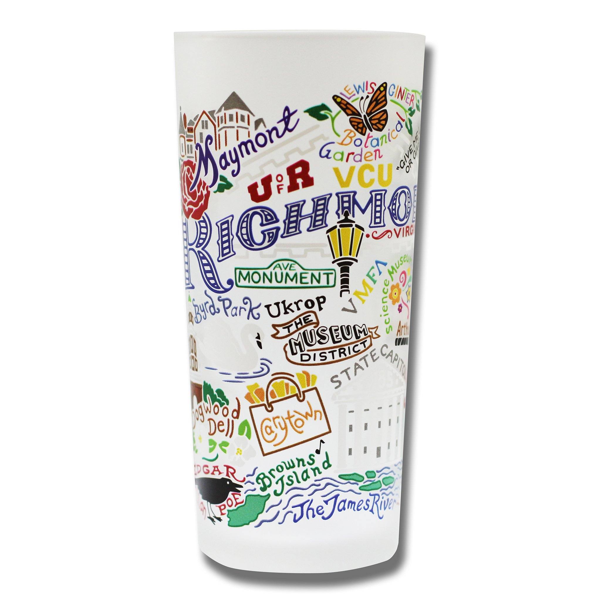 Richmond Drinking Glass Virginia Collection by catstudio catstudio