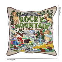 Load image into Gallery viewer, Rocky Mountain Hand-Embroidered Pillow Pillow catstudio