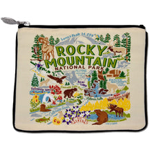 Load image into Gallery viewer, Rocky Mountain National Park Zip Pouch - Natural Pouch catstudio