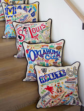 Load image into Gallery viewer, Route 66 Hand-Embroidered Pillow - catstudio