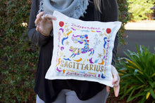 Load image into Gallery viewer, Sagittarius Astrology Hand-Embroidered Pillow - catstudio
