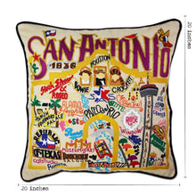 Load image into Gallery viewer, San Antonio Hand-Embroidered Pillow Pillow catstudio