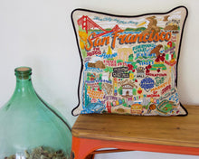 Load image into Gallery viewer, San Francisco City Hand-Embroidered Pillow - catstudio