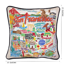 Load image into Gallery viewer, San Francisco City Hand-Embroidered Pillow - catstudio
