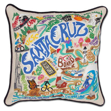 Load image into Gallery viewer, Santa Cruz Hand-Embroidered Pillow - catstudio
