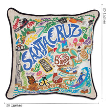 Load image into Gallery viewer, Santa Cruz Hand-Embroidered Pillow - catstudio