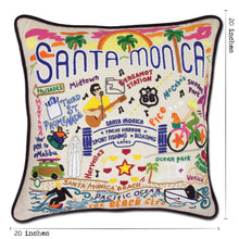 Load image into Gallery viewer, Santa Monica Hand-Embroidered Pillow - catstudio