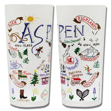 Load image into Gallery viewer, Ski Aspen Drinking Glass - catstudio