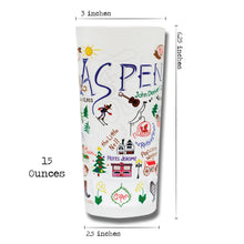 Load image into Gallery viewer, Ski Aspen Drinking Glass - catstudio