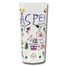 Load image into Gallery viewer, Ski Aspen Drinking Glass - catstudio