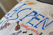Load image into Gallery viewer, Ski Aspen Hand-Embroidered Pillow - catstudio