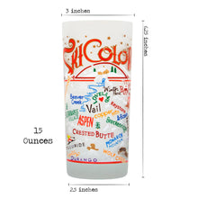 Load image into Gallery viewer, Ski Colorado Drinking Glass - catstudio