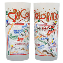 Load image into Gallery viewer, Ski Colorado Drinking Glass - catstudio